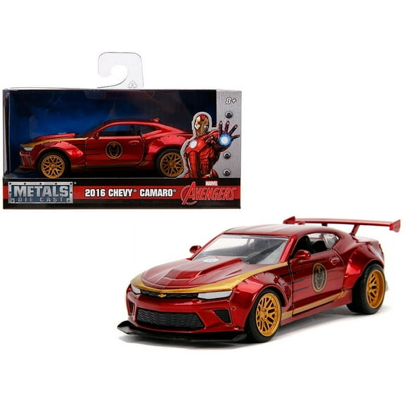 Jada Toys Metals Die-Cast Avengers 2016 Chevy Camaro, 1:32 Scale Die-Cast Vehicle Red, Red and Yellow