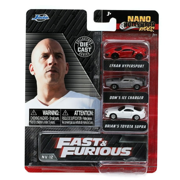 Jada Toys Nano Hollywood Rides: 1.65" Fast & Furious Collector's Die-cast Series 3-Pack