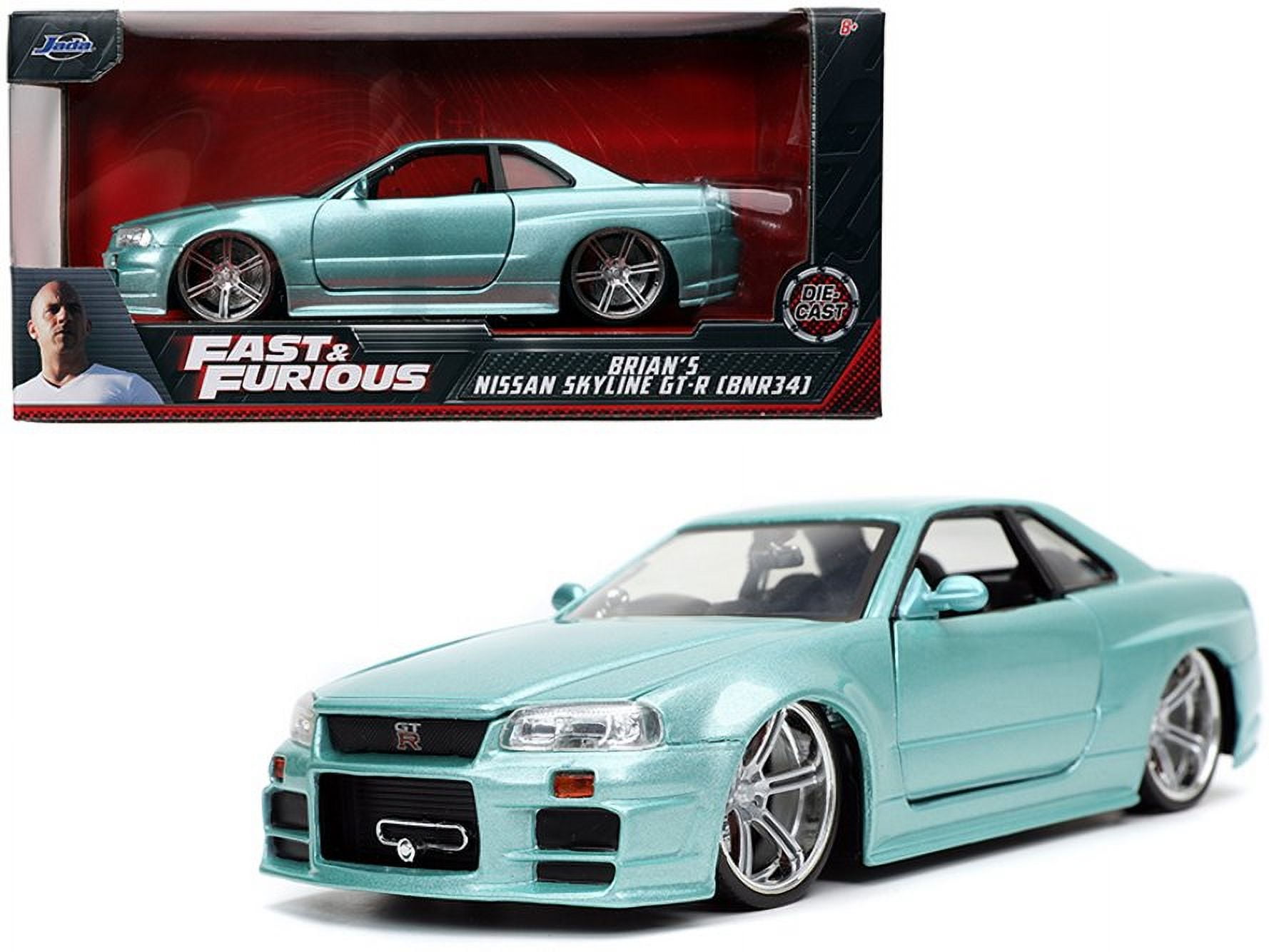 Jada Toys, Nissan Skyline Car Play Vehicle, Blue, 1/24 Scale Model