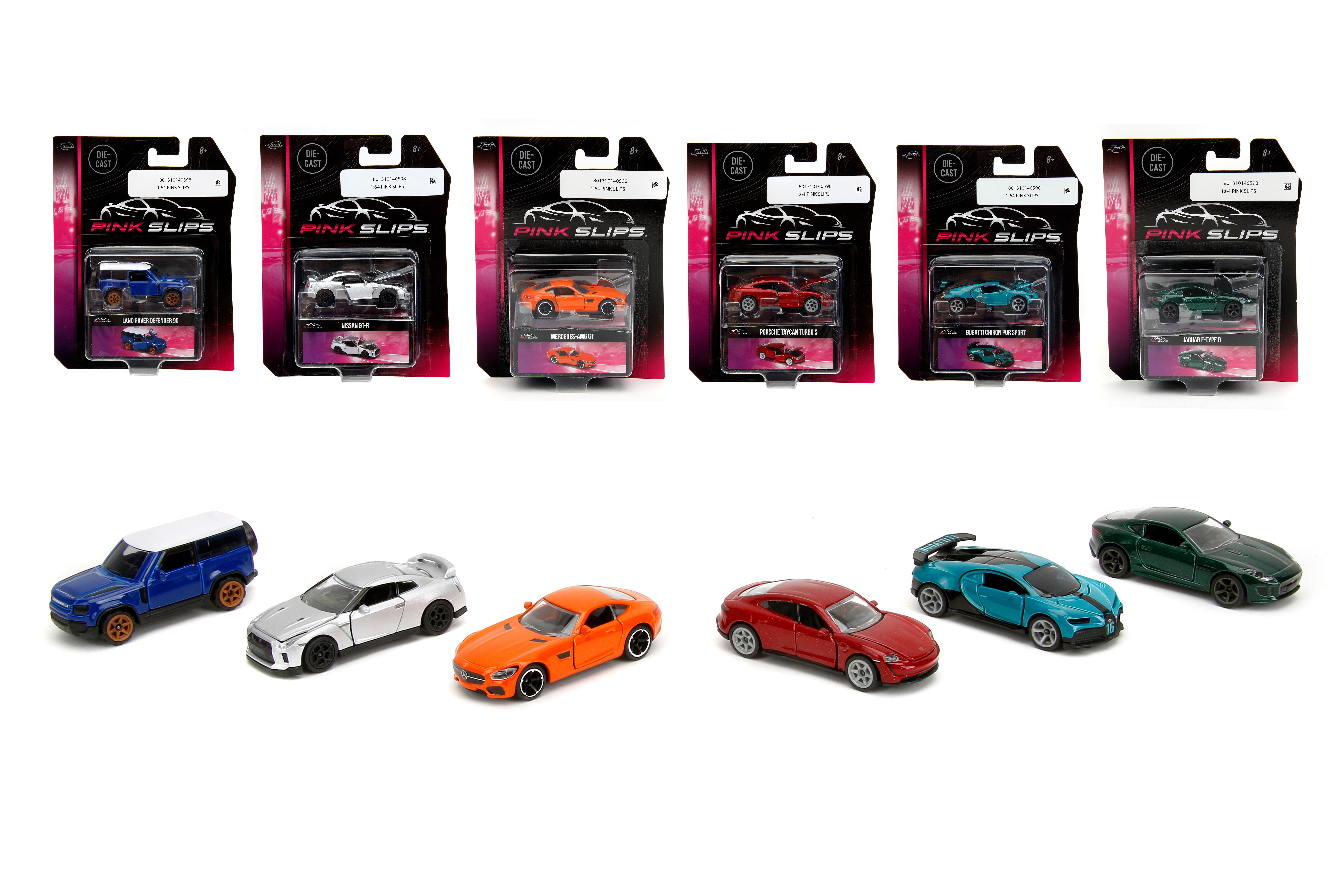 Jada Toys Pink Slips 1:64 Die-Cast Car Models with Opening Doors