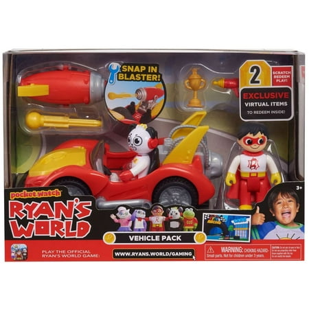 Pocket Watch Ryan's World Vehicle Pack Figure & Vehicle