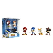 Jada Metalfigs Sonic the Hedgehog 4-Pack - Sonic, Tails, Knuckles, Shadow, 2.5  Die-Cast Figures - Wave 1, Ages 8+