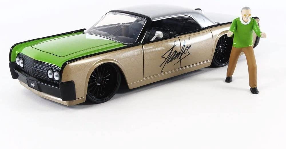 Jada Toys Stan Lee 1:24 1963 Lincoln Continental Die-cast Car & Figure, Toys for Kids and Adults