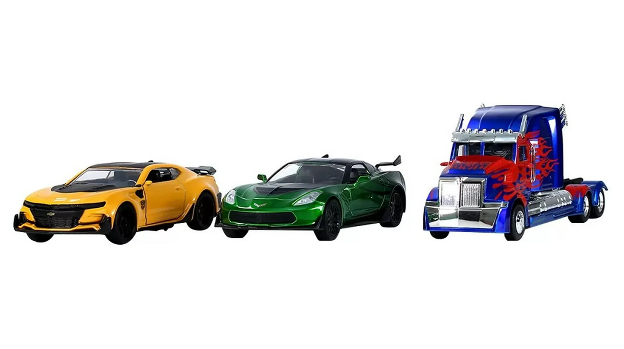 Jada Toys Transformers Bumblebee Car Vehicle Playsets, 3 Pieces