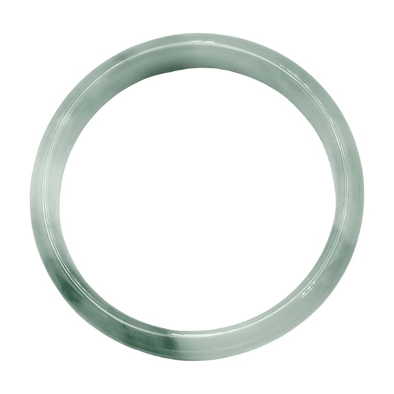 Jade Bangle 48–72mm | YingMart Natural-Colour Jade White Green Black Gift for Her Mom Mens Sister (48-50mm)