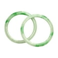 thumbnail image 1 of Jade Bangle 48–72mm | YingMart Natural-Colour Jade White Green Gift for Her Mom Sister Mens Grandma (58-60mm), 1 of 11