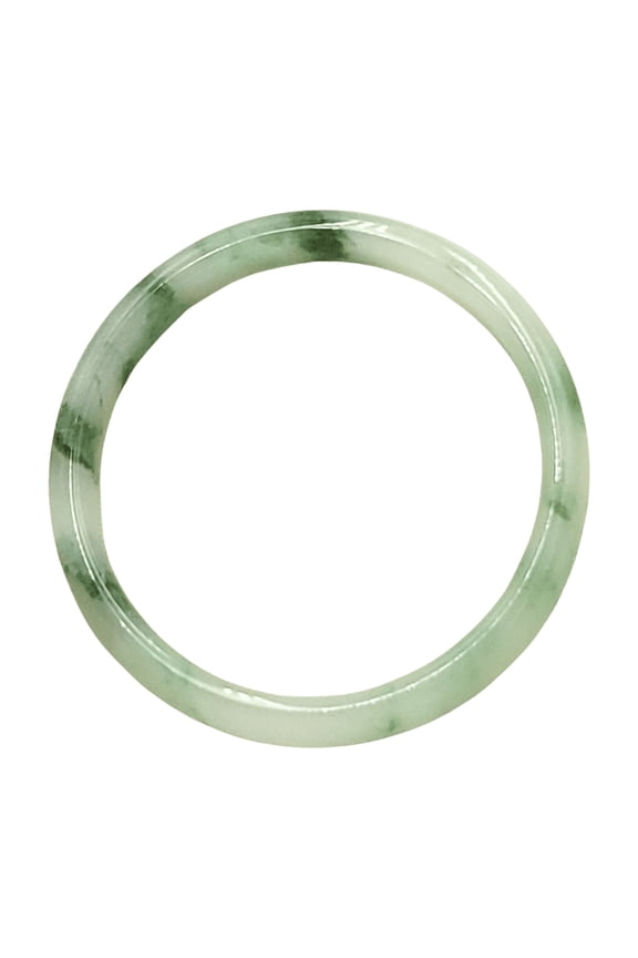 Jade Bangle 48–72mm | YingMart Natural-Colour Jade White Green Gift for Her Sister Mens Mom (SizeAdvice)