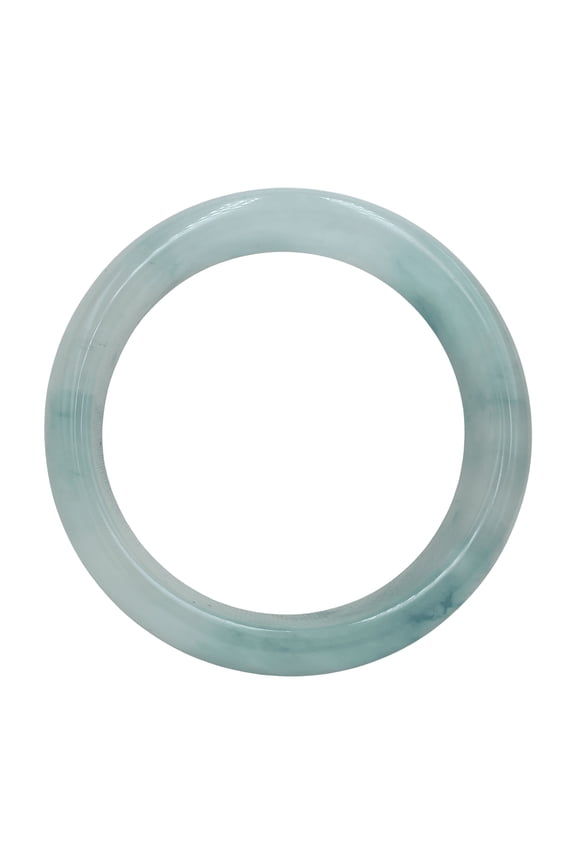 Jade Bangle 48–72mm | YingMart Natural-Colour Jadeite Blue White Gift Grandmother Mens (60mmup(inbox))