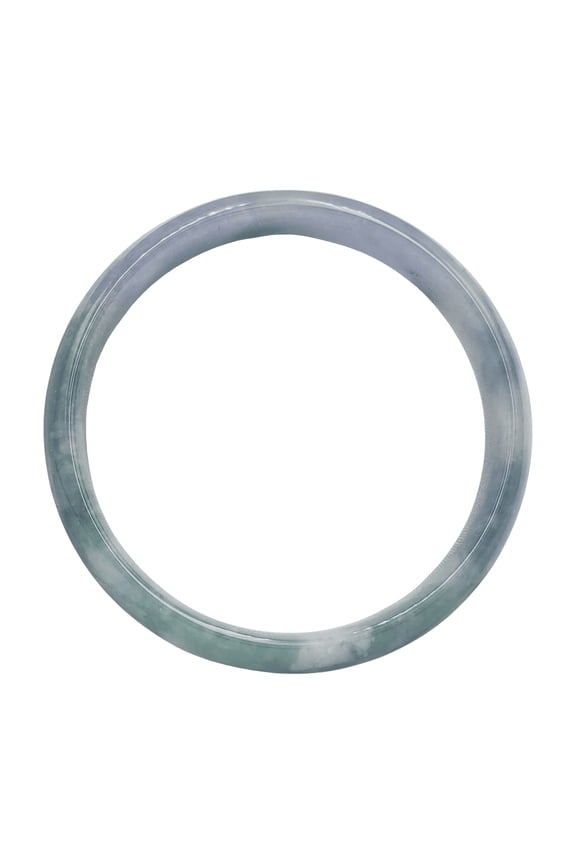 Jade Bangle 50–60mm | YingMart Natural-Colour Jade Light Purple Blue Gift for Her Mom Sister Mens (SizeAdvice)