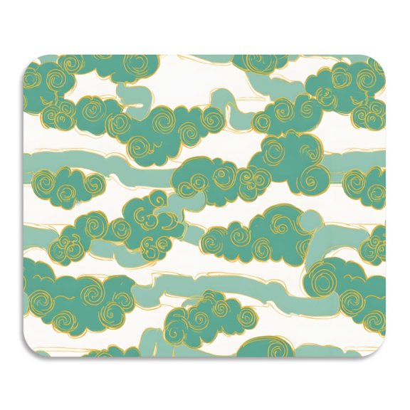 Jade Cloud Pattern Dish Drying Mat Diatomaceous Earth Absorbent Quick Dry Non Slip for Kitchen 15.7x11.8inch