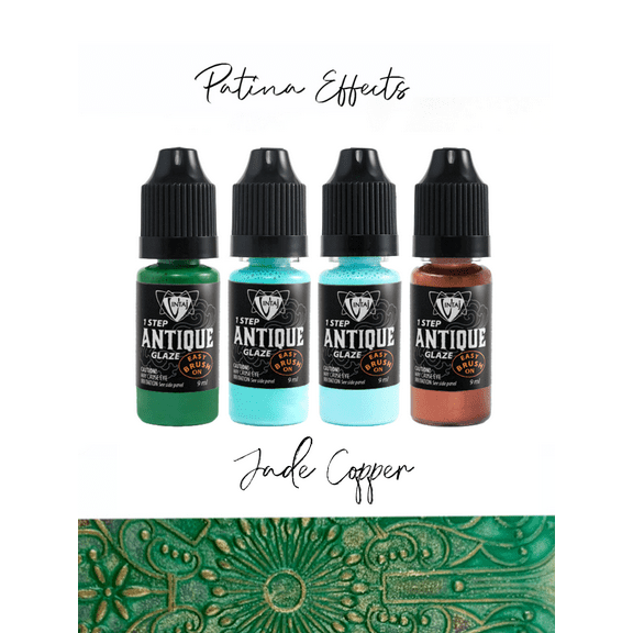 Jade Copper Patina Effects Kit (4pcs), Antique Glaze, Jewelry Craft, Multi-surface