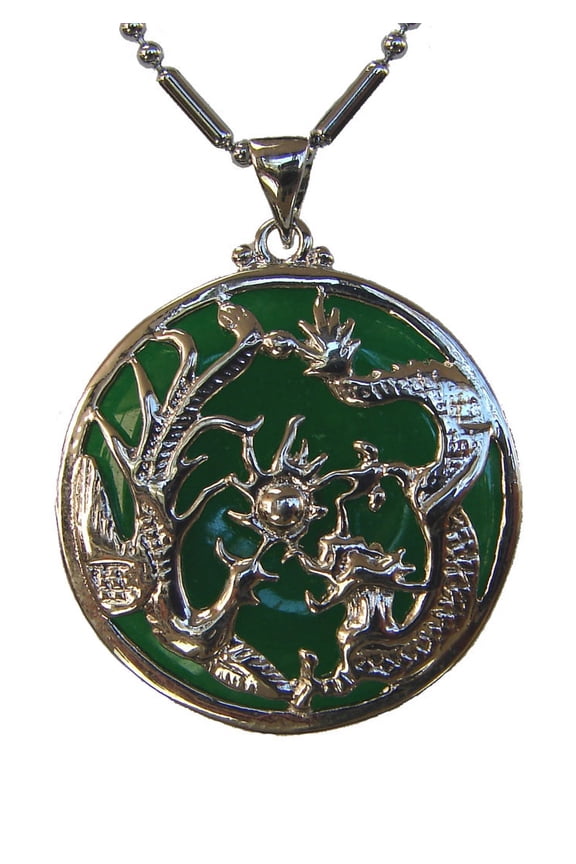 Jade Dragon Phoenix Pendant for Love