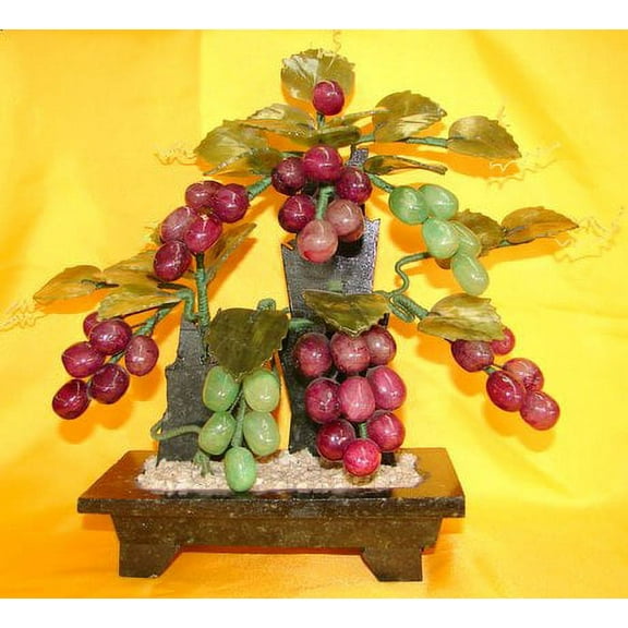 Jade Grape Plant Statue