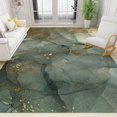thumbnail image 1 of Jade Green Area Rug, Marble Gold Leaf Indoor Non-Slip Kids Rugs, Machine Washable Breathable Durable Carpet For Living Room Bedroom Teen Room Home Decor 3 x 4ft, 1 of 6