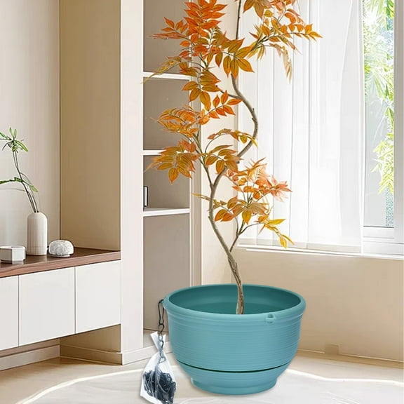 Jade Green Hanging Flower Pot/ Resin Hanging Plant POTS Wall Hanging Baskets Plants Watering Hanging Plants Room Decoration