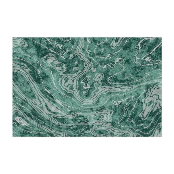 Jade Green Marble Texture - Digital Art Abstract Geometric Pattern Modern Art Nature Psychedelic Unframed Wall Art Print 32 x 48 inches