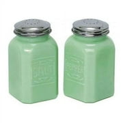 Jade Jadeite Green 2 Pc Salt Shaker SET Depression Glass Shakers