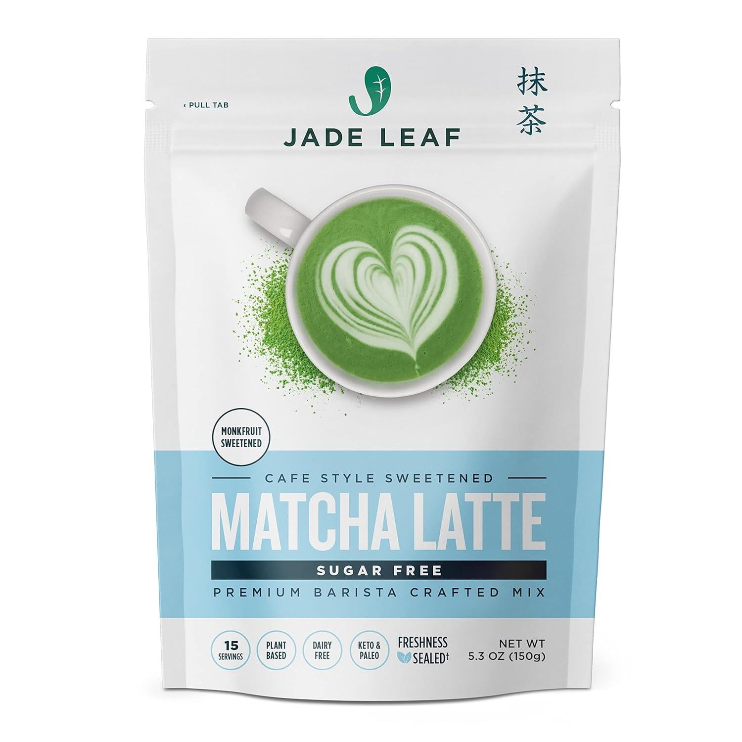 Jade Leaf Café Style Sugar Free Organic Matcha Latte Green Tea Powder ...