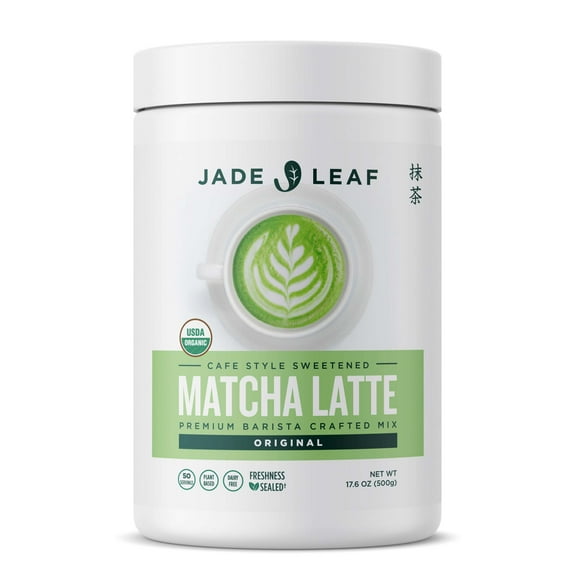 Jade Leaf Matcha Latte Powder Mix, Original, Organic Dairy-Free, 17.6oz Tub