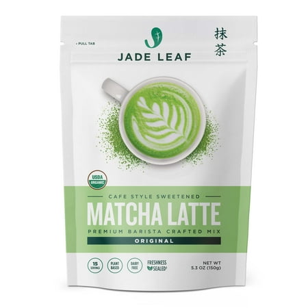 Jade Leaf Matcha Latte Powder Mix, Original, Organic, Dairy-Free, 5.3oz Pouch