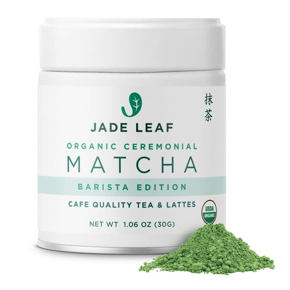 Jade Leaf Matcha Powder, Organic Ceremonial Barista Edition, 1.06oz Tin