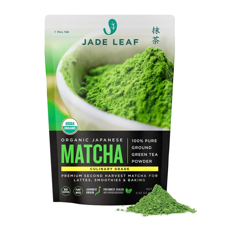 https://i5.walmartimages.com/seo/Jade-Leaf-Organic-Japanese-Matcha-Classic-Culinary-Green-Tea-Powder-for-Smoothies-Lattes-and-Baking-3-53-oz-50-100-servings_54efb4a2-05bb-4483-9248-03b8a2572630.6450d824a127b426b8a65645eec2c2b1.jpeg?odnHeight=768&odnWidth=768&odnBg=FFFFFF