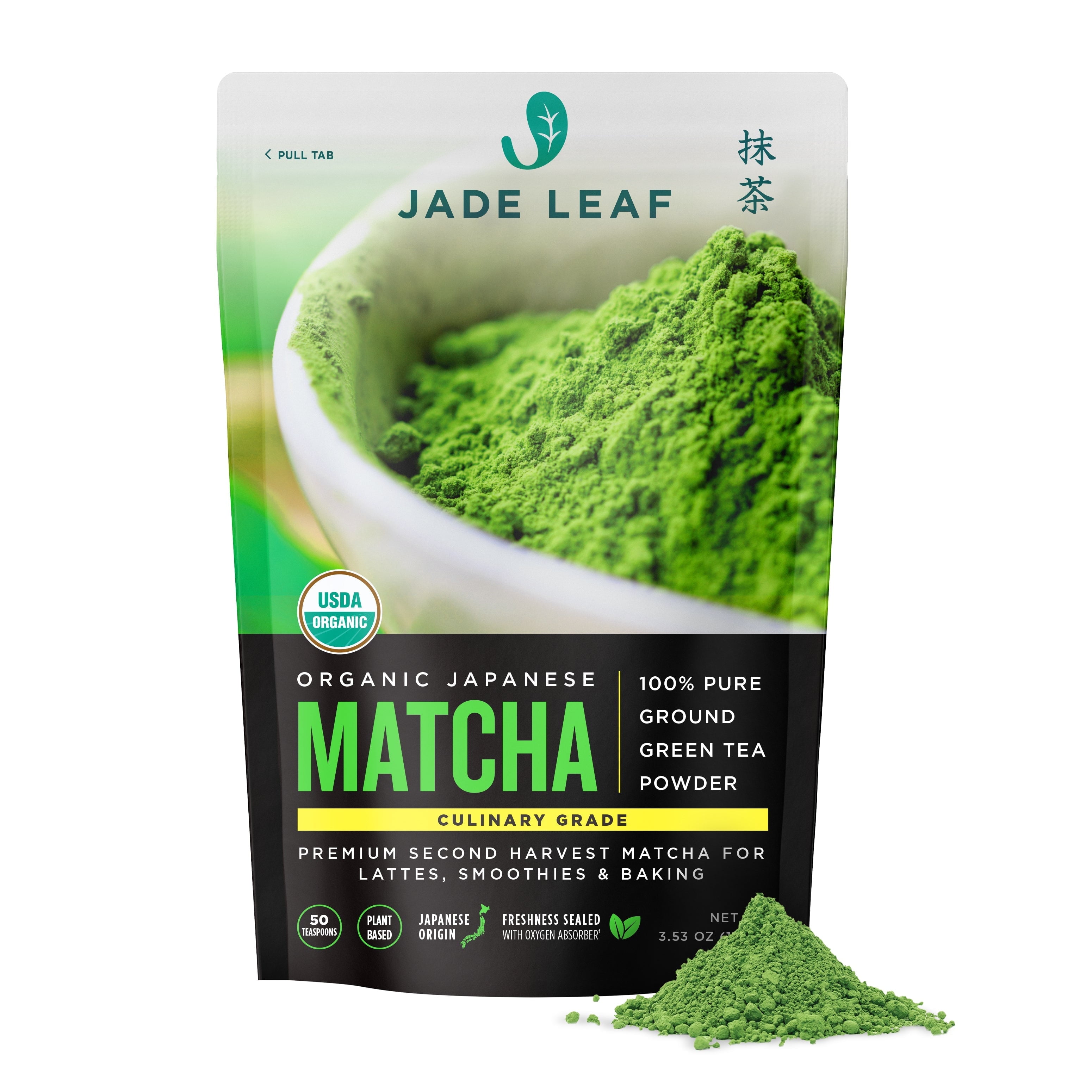 Jade Leaf Organic Japanese Matcha Classic Culinary Green Tea Powder for Smoothies, Lattes, and Baking, 3.53 oz (50-100 servings)