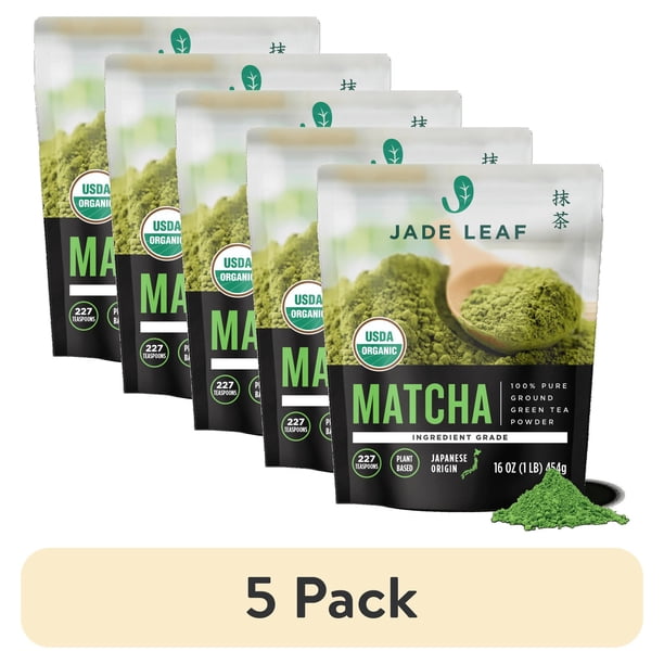 (5 pack) Jade Leaf - Organic Japanese Matcha Green Tea Powder ...