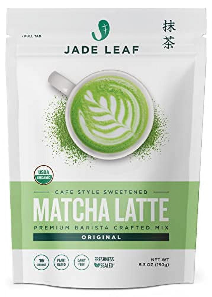 Jade Leaf Organic Matcha Latte Mix Cafe Style Sweetened Blend Sweet