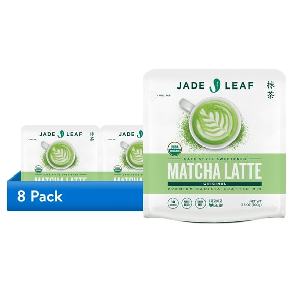 (8 pack) Jade Leaf Matcha, Organic Japanese Matcha Latte Mix, Powdered Tea, 3.5 Oz