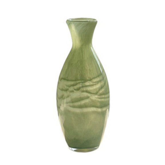 Jade Like Cloud Patterned Glass Vase Floral Arranger Home Decor Ornament