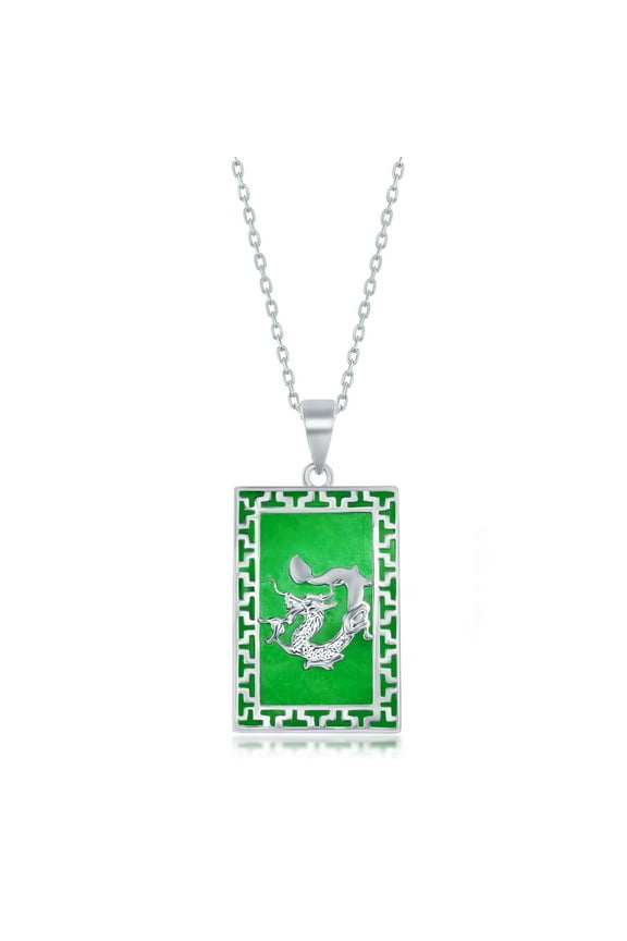 Jade Necklaces for Women - Dragon Necklace for Women - Jade Jewelry for Women - Jade Stone Pendant - Chinese Zodiac Dragon Pendant - Good Luck Necklace - Vintage Chinese Jewelry