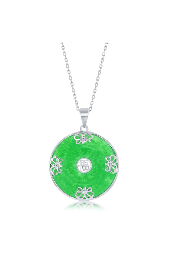 Jade Necklaces for Women - Good Luck Necklace - Jade Jewelry for Women - Chinese FU Luck Symbol Necklace - Chinese Pendant Necklacxe - Jade Stone Pendants - Vintage Chinese Jewelry
