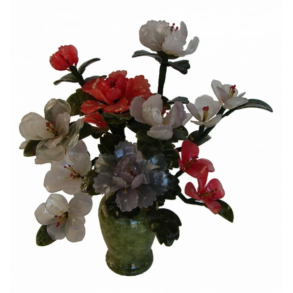 Jade Peony Bouquet with Vase