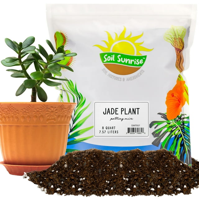Jade Plant Potting Soil Mix (8 Quarts), Hand Blended Additive for Jade