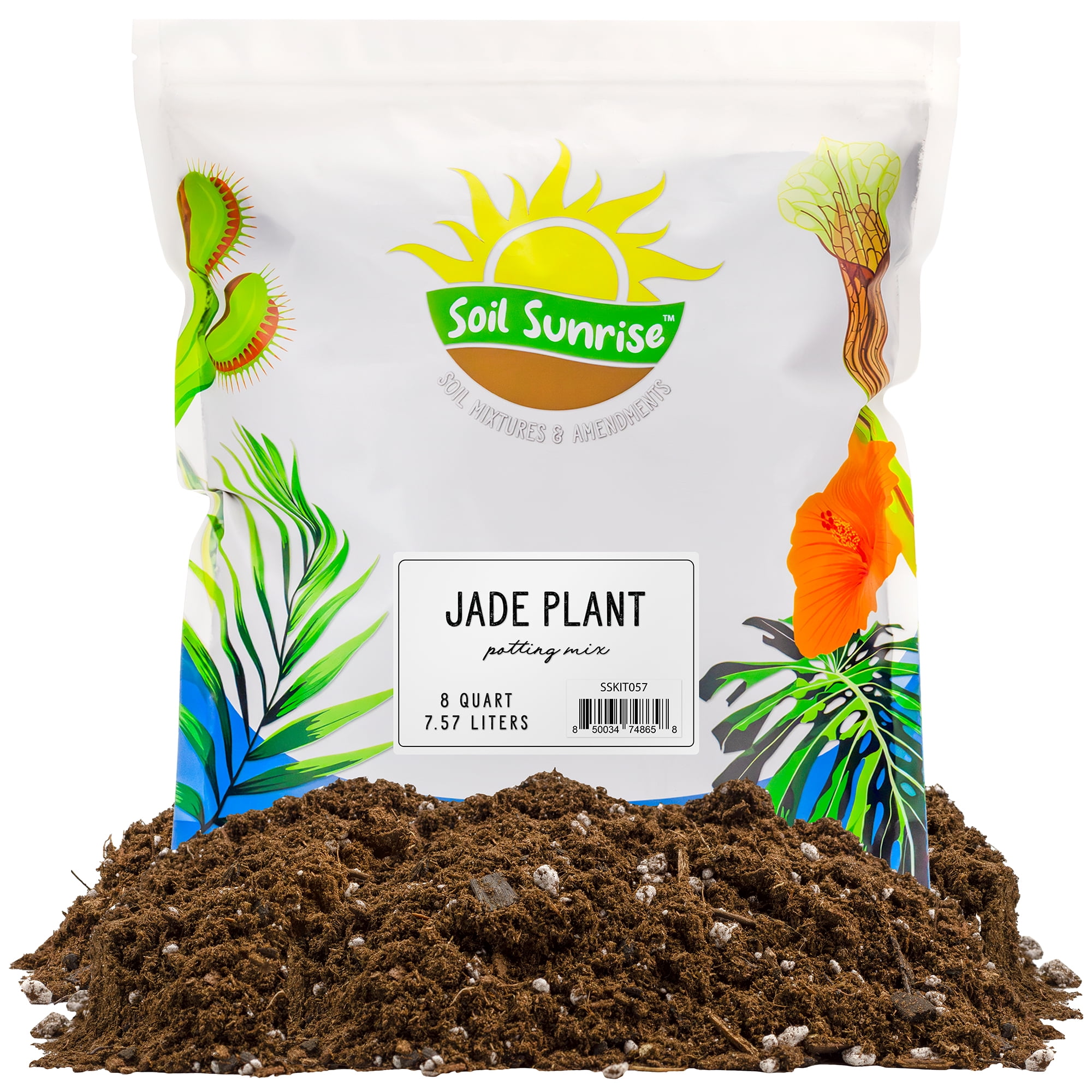 Soil Sunrise Indoor Jade Plant Potting Mix (8 Quarts), Hand