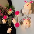 thumbnail image 1 of Jade Rabbit Pom Poms Night Light Battery Powered LED Indoor String Lights Boys Girls Kids Bedroom White Rabbit Decor, 1 of 11