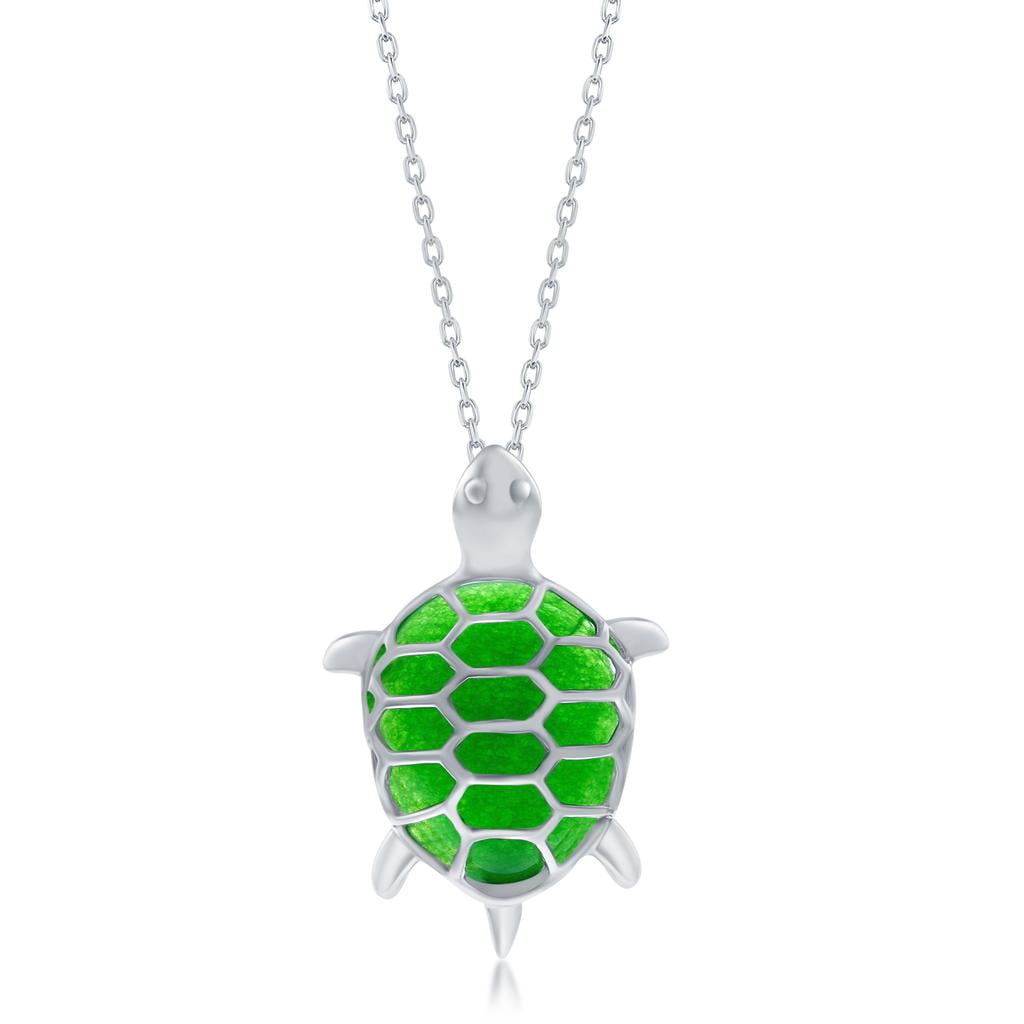 Jade Sea Turtle Necklace for Women Sea Turtle Gifts for Women