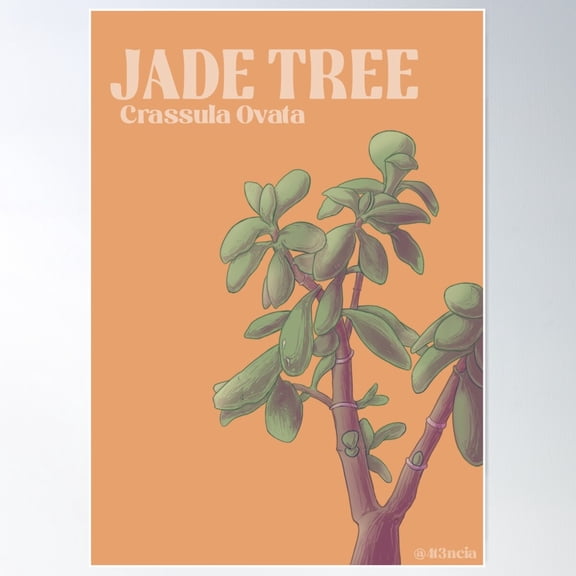 Jade Tree Poster Wall Art, Modern Wall Decor For Living Room Bedroom, 12x18 UNFRAMED