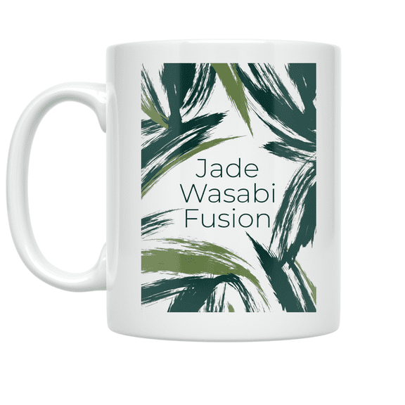 Jade Wasabi Fusion Design - Aesthetic Trend Enthusiast - 11 oz Ceramic Coffee Mug