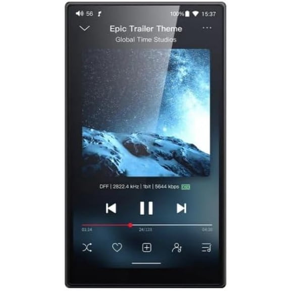 JadeAudio/FiiO JM21(4+64) Android 13 Hi-Res Music Player MP3 with Snapdragon 680, Bluetooth WiFi USB DAC 12.5H Playtime (Black)