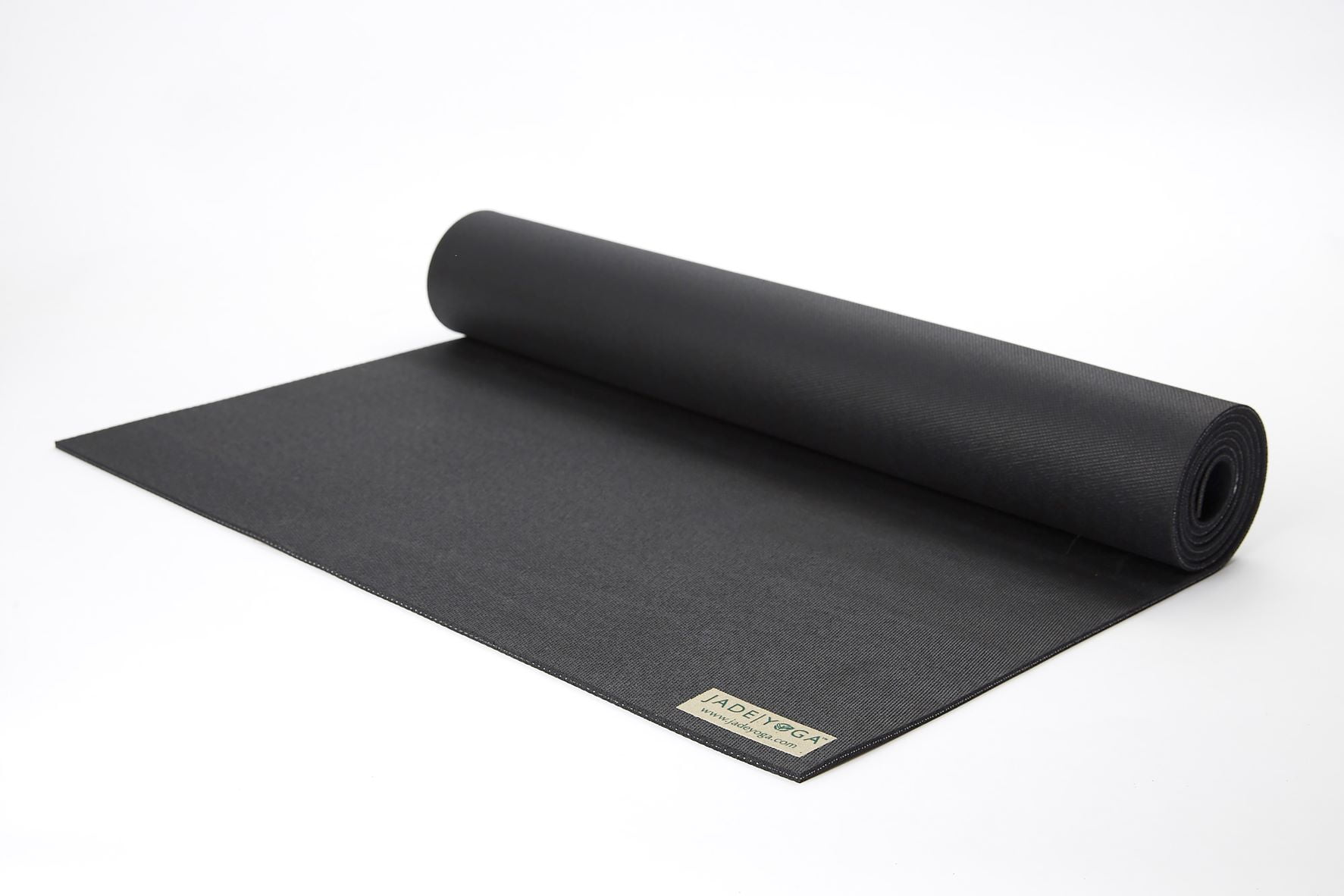 JadeYoga Harmony Yoga Mat (3/16 thick), Black, 74 Length 