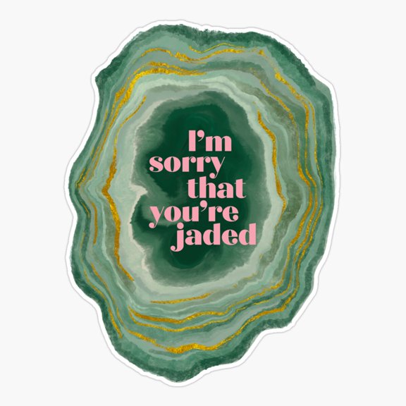 Jaded Typography Motivational Quote Sticker