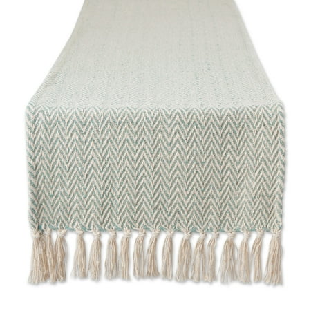 Jadeite Chevron Handloom Table Runner 15x72