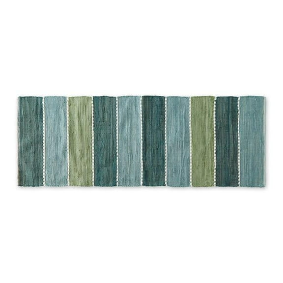 Jadeite Color Block Cotton Chindi Rug 2Ft 3Inx6Ft