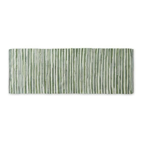 Jadeite  Slim Stripe Cotton Chindi Rug  Multi-Color Cotton 2Ft 3Inx6Ft