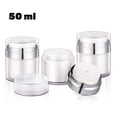 thumbnail image 1 of Jademall 3Pcs 50ml Airless Pump Jars Cream Dispenser Travel Lotion Container Vacuum Cosmetic Container Dispensing Storage Face Cream Eye Foundation - clear, 1 of 10