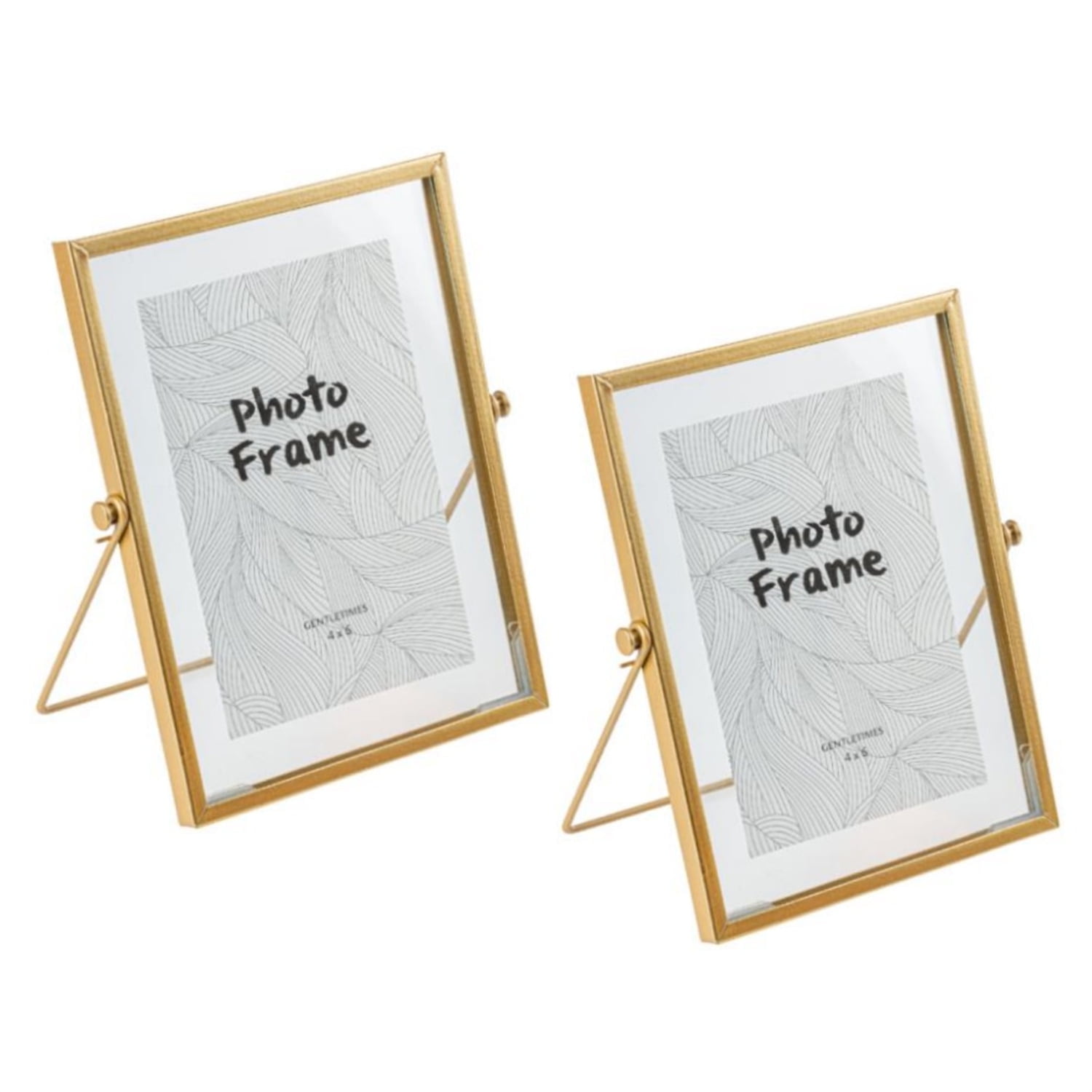 Jademall 6 inch Double-Sided Glass Photo Frame – 2-Pack Decorative ...