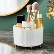 Jademall Cosmetic Organiser, Make up Organiser, Make up Brush Holder Glass,Brush Holder Gold,Makeup Storage-White
