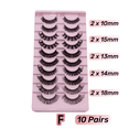 thumbnail image 1 of 10 Pairs False Eyelashes, Jademall 3D Natural Look False Eyelashes, 5 Styles Mixed Natural Wispy D Curly False Eyelashes Look,  Reusable, All Sizes - Black, 1 of 7